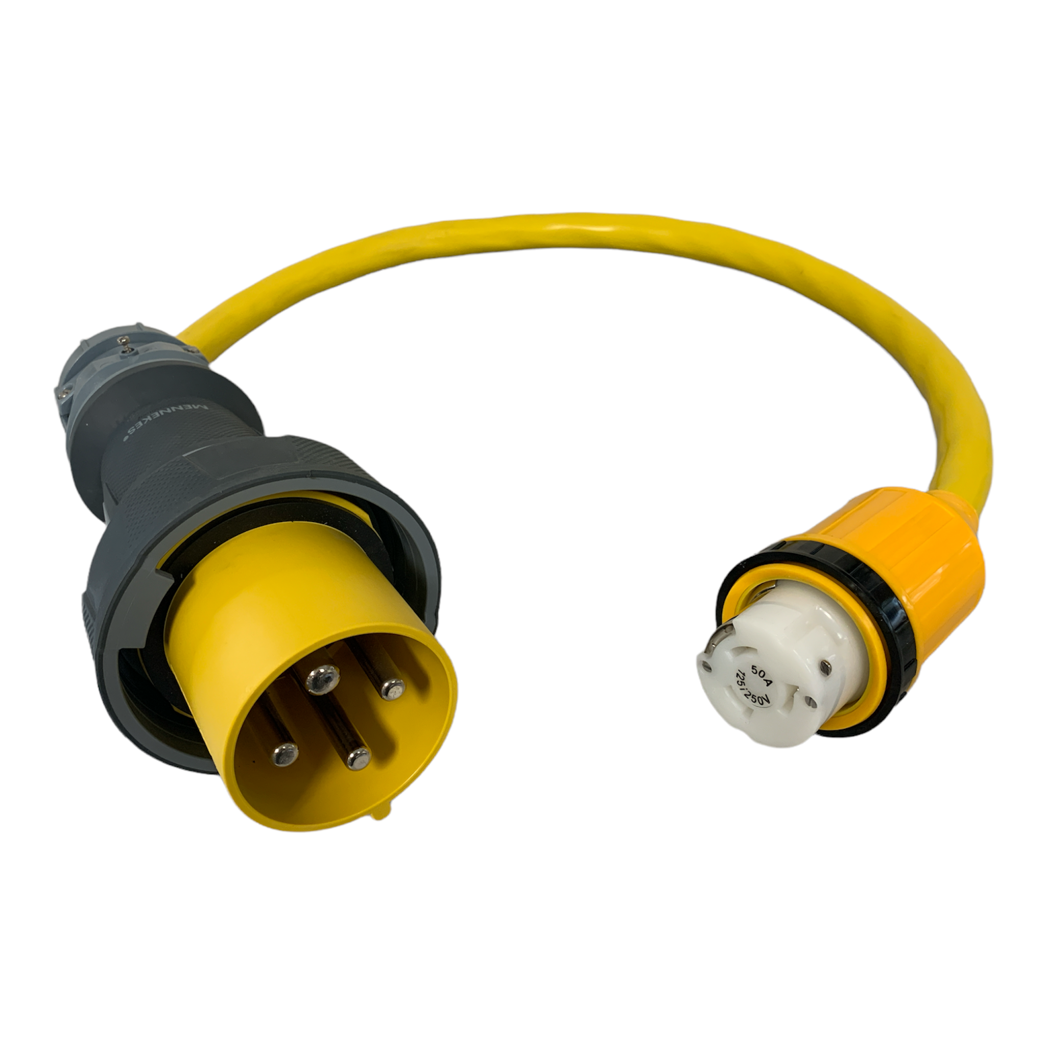 Shore Power Pigtail Adapter 125/250v 50 Amp Male x 125/250V 100