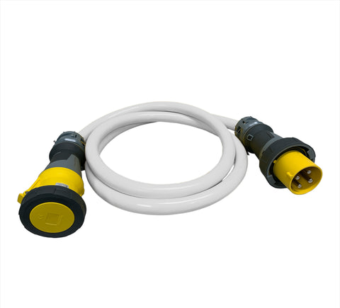100A 125/250V Marine Shore Power Extension Cord, White