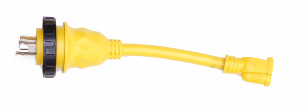 Shore Power Pigtail Adapter 125V 30A Male to 15 Amp Female Marine Boat Cord - 21301