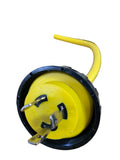30A 125V Male to (2) 30A 125V Female Yellow Y Marine Splitter Shore Power Boat Adapter - 21323