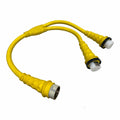 125/250V 50A Male x (2) 125V 50A Female Y Marine Splitter Shore Power Boat Adapter - 31524