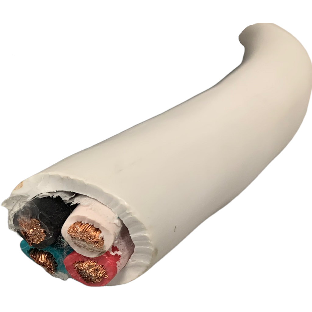 125/250 Volt 50 Amp Glendinning Cablemaster Replacement Shore Power Cable WHITE 100'