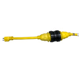 Shore Power Pigtail Adapter 125V 30A Female to 15 Amp Male Marine Boat Cord - 21103