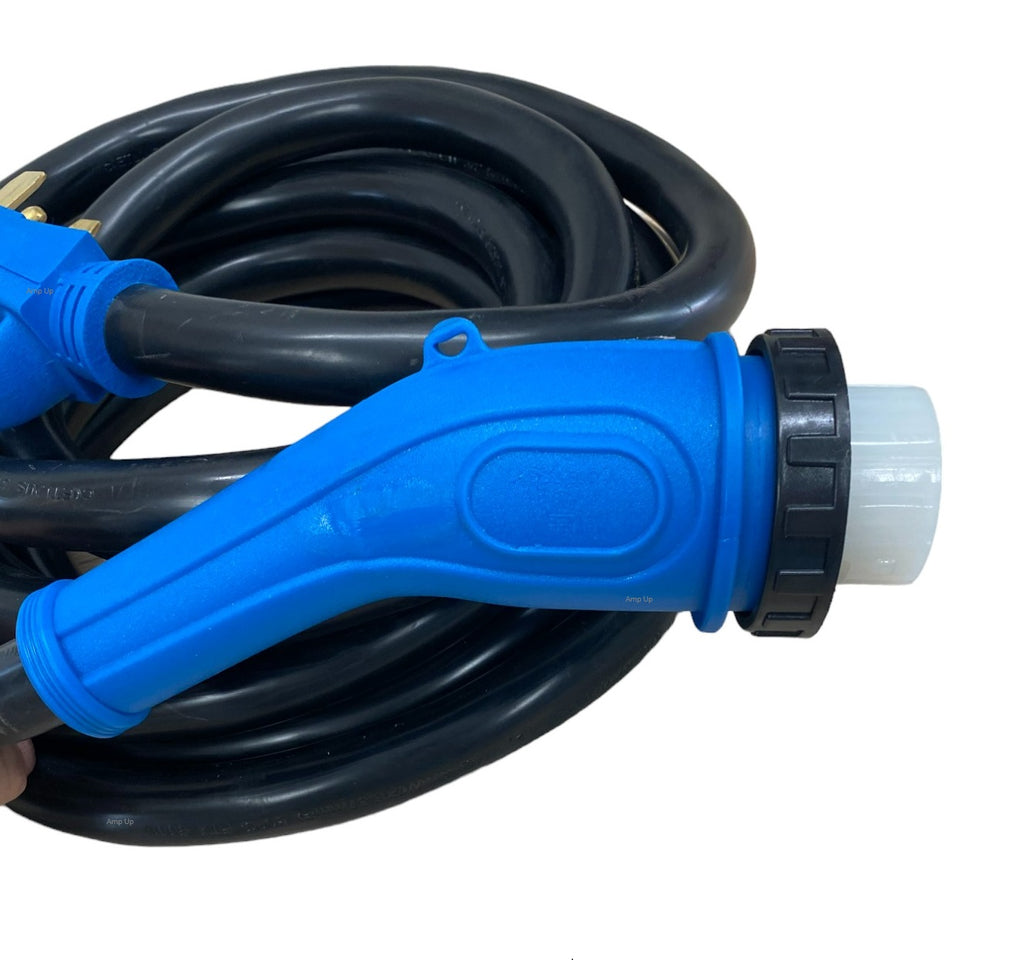 RV or Generator 125/250 Volt 50 Amp 50' 14-50p x SS2-50r Adapter Extension Cord - 33515
