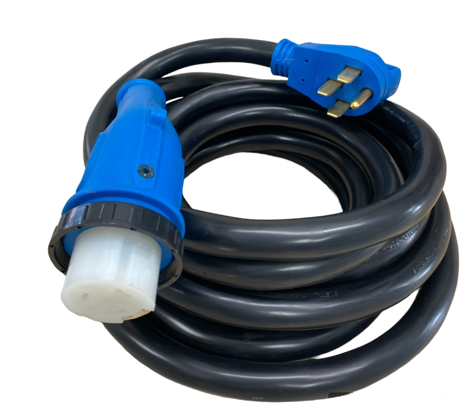 RV or Generator 125/250 Volt 50 Amp 50' 14-50p x SS2-50r Adapter Extension Cord - 33515