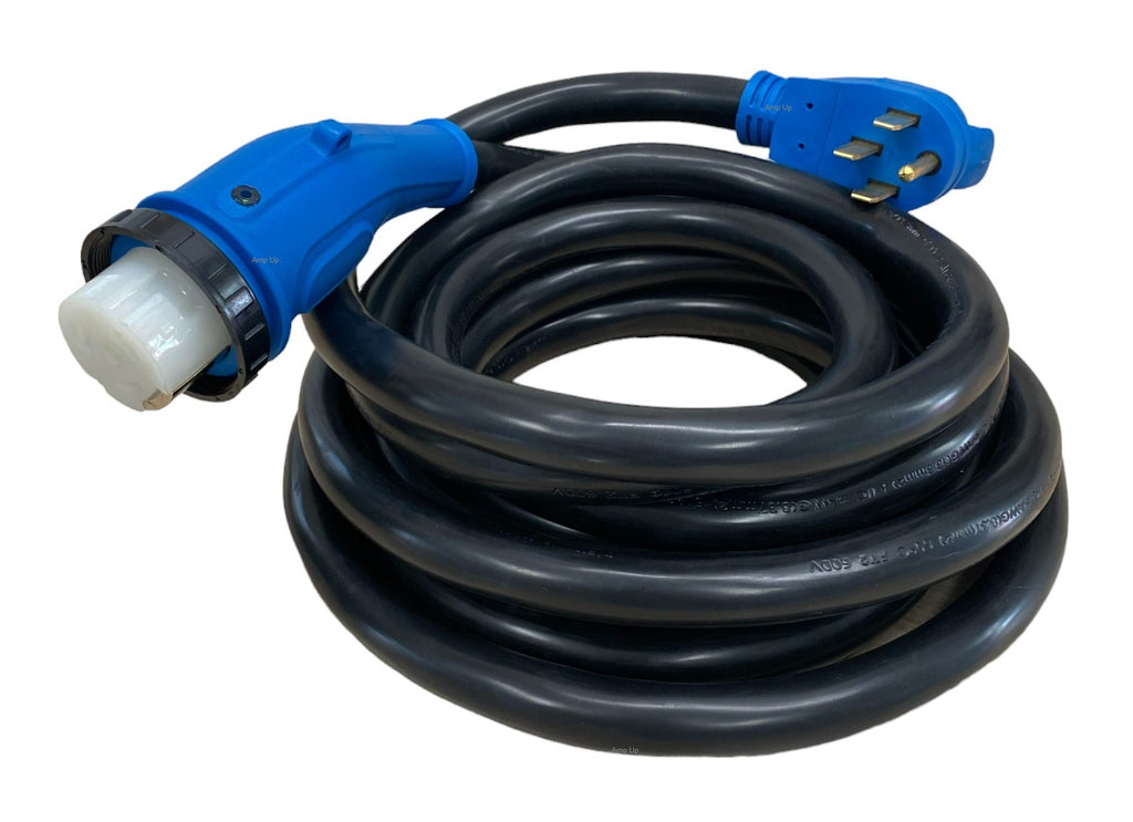 RV or Generator 125/250 Volt 50 Amp 50' 14-50p x SS2-50r Adapter Extension Cord - 33515