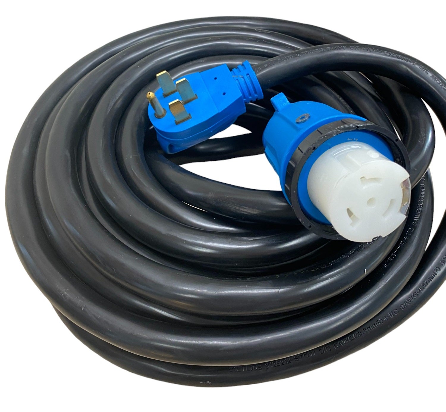 RV or Generator 125/250 Volt 50 Amp 50' 14-50p x SS2-50r Adapter Extension Cord - 33515