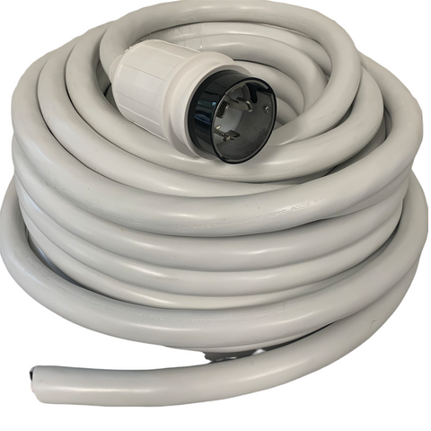 125/250 Volt 50 Amp Glendenning Cablemaster Replacement Shore Power Cable WHITE 50'
