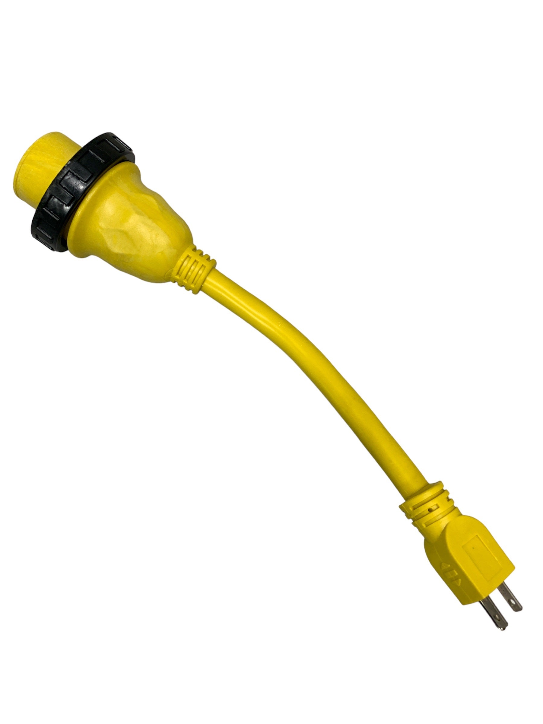Shore Power Pigtail Adapter 125V 30A Female to 15 Amp Male Marine Boat Cord - 21103