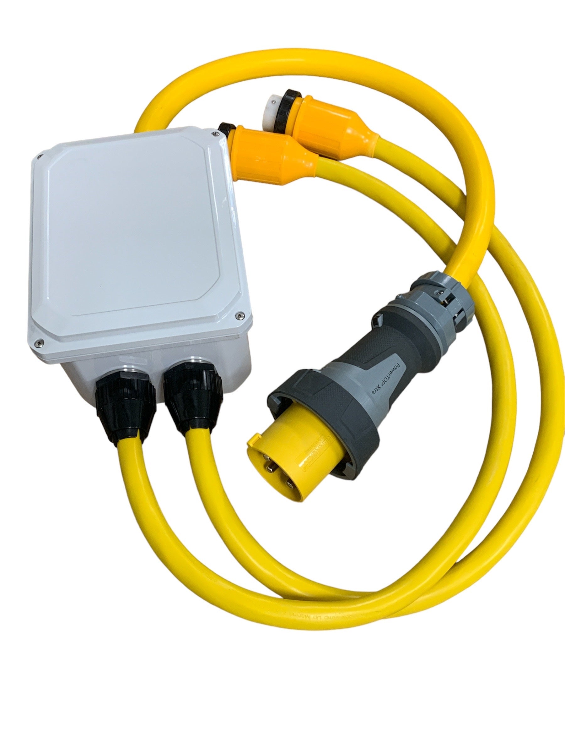 125/250v 100 Amp Male x (2) 125/250V 50 Amp Female Splitter Y Adapter
