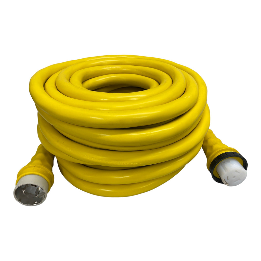 50A 125/250V Marine Shore Power Boat Cord 75' Yellow - 21517