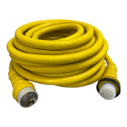 50A 125/250V Marine Shore Power Boat Cord 75' Yellow - 21517