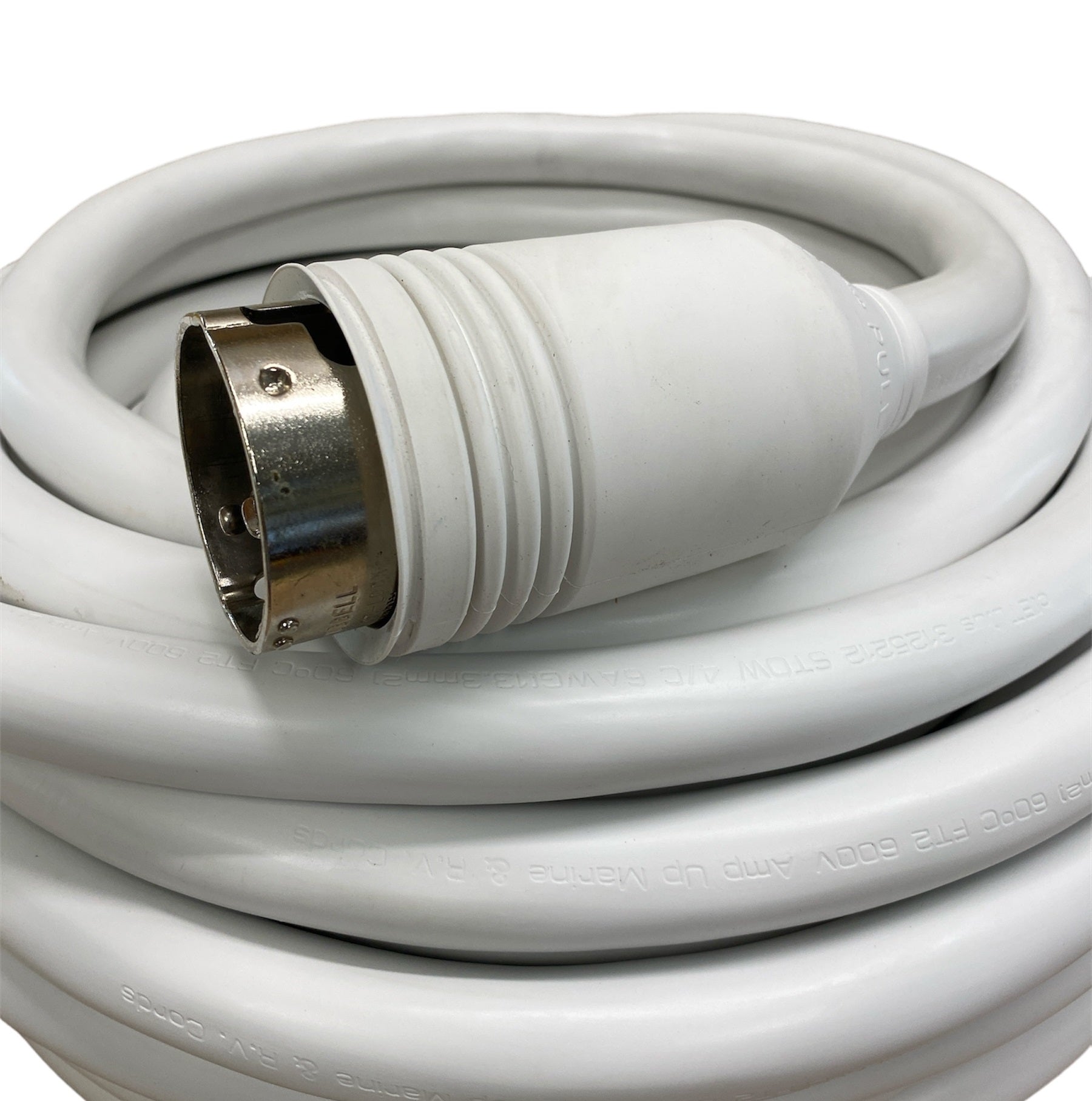 125/250 Volt 50 Amp Glendinning Cablemaster Replacement Shore Power Cable WHITE 100'