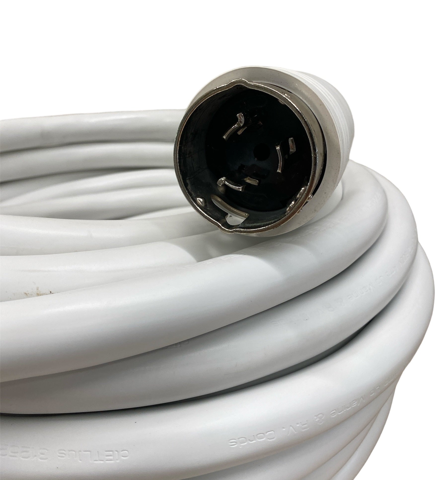 125/250 Volt 50 Amp Glendinning Cablemaster Replacement Shore Power Cable WHITE 100'