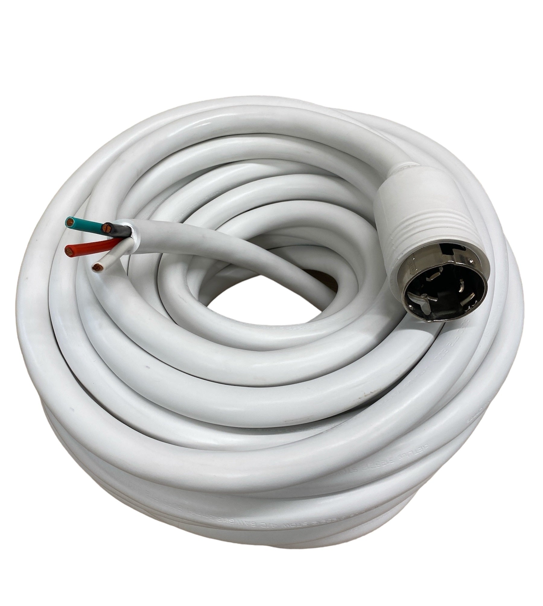 125/250 Volt 50 Amp Glendinning Cablemaster Replacement Shore Power Cable WHITE 100'