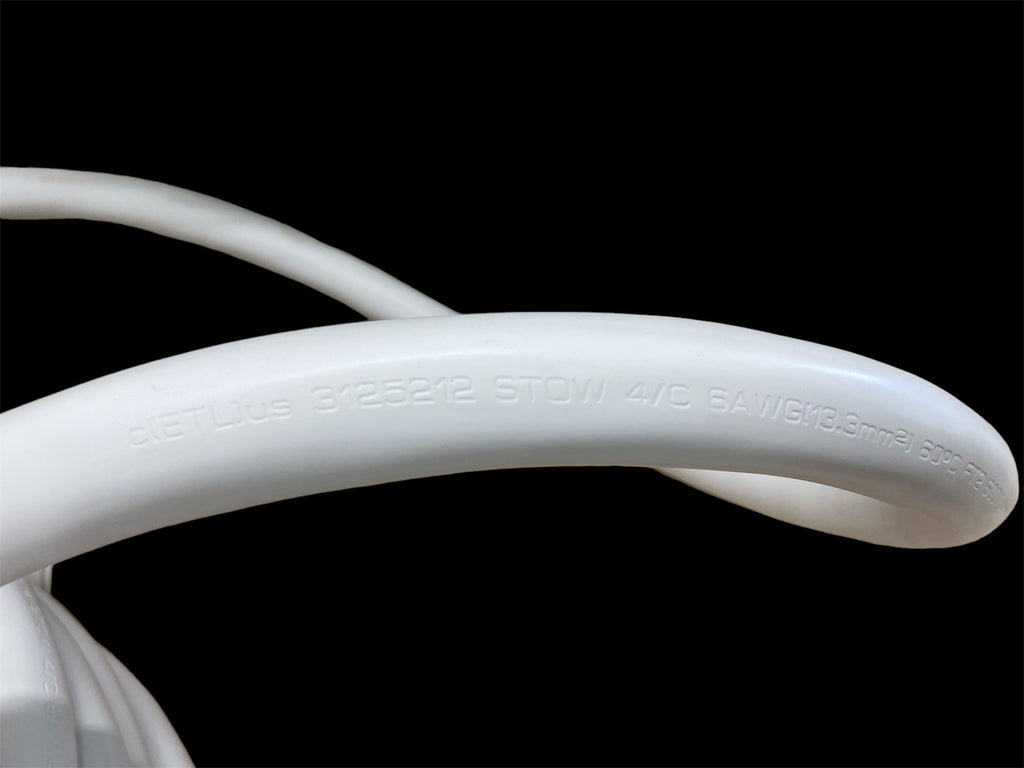 125/250 Volt 50 Amp Glendinning Cablemaster Replacement Shore Power Cable WHITE 100'