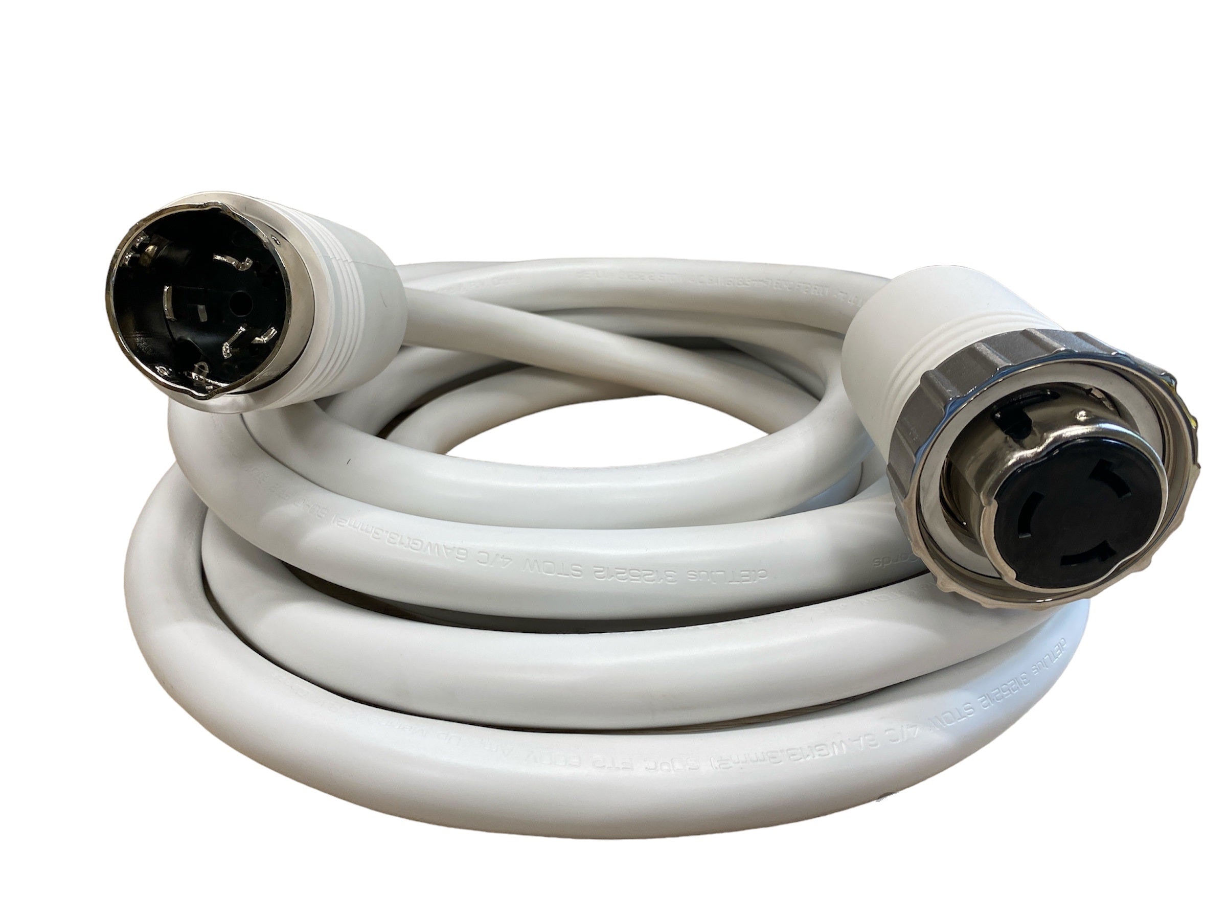 50A 125/250V Marine Shore Power Boat Cord 25’ WHITE - 22512