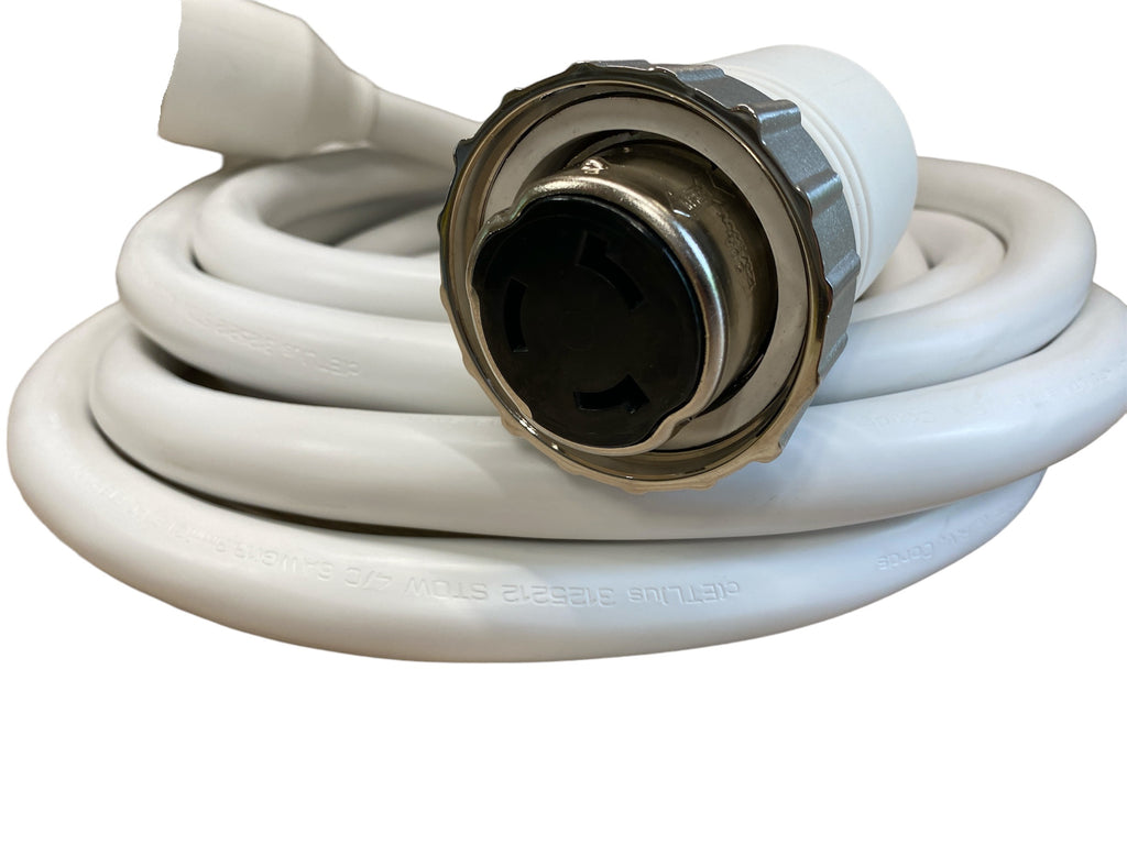 50A 125/250V Marine Shore Power Boat Cord 50' WHITE - 22515