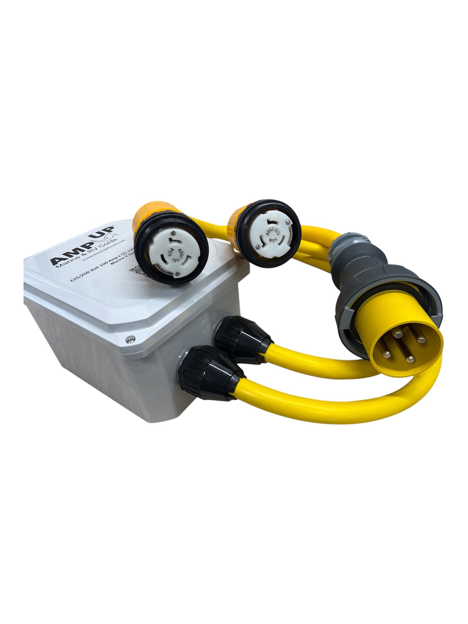 125/250v 100 Amp Male x (2) 125/250V 50 Amp Female Splitter Y Adapter
