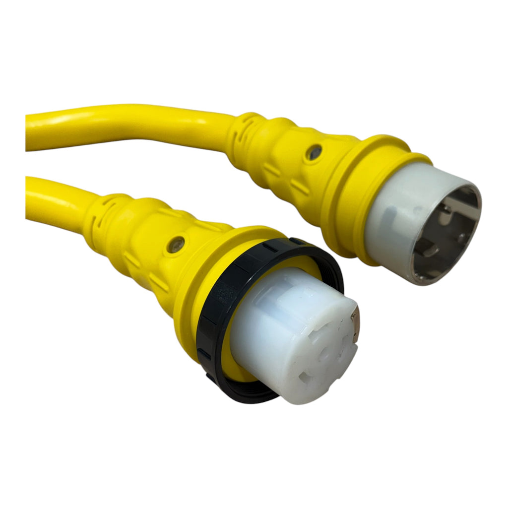 50A 125/250V Marine Shore Power Boat Cord 15' Yellow - 21511