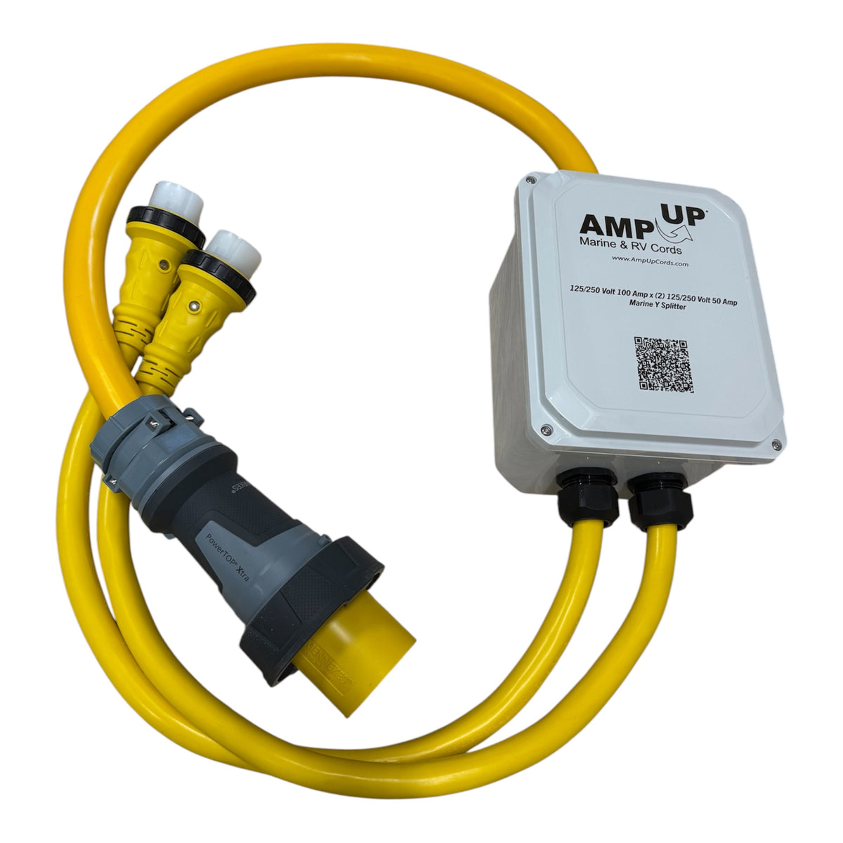 125/250v 100 Amp Male x (2) 125/250V 50 Amp Female Splitter Y Adapter