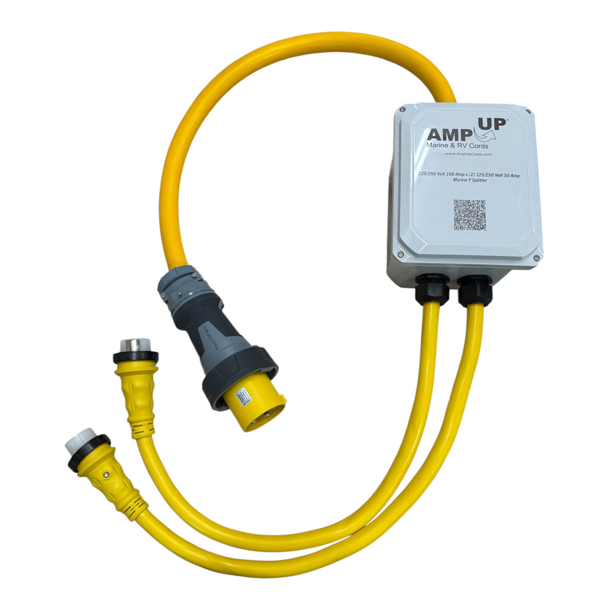125/250v 100 Amp Male x (2) 125/250V 50 Amp Female Splitter Y Adapter