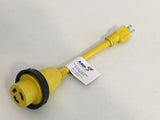 Shore Power Pigtail Adapter 125V 30A Female to 15 Amp Male Marine Boat Cord - 21103