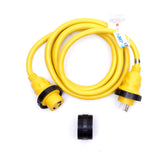 30A 125V Marine Shore Power Boat Cord Cable 12' Yellow - 21311