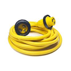 30A 125V Marine Shore Power Boat Cord Cable 25' Yellow - 21312