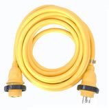 30A 125V Marine Shore Power Boat Cord Cable 50', Yellow - 21315