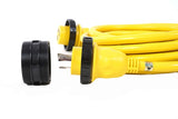 30A 125V Marine Shore Power Boat Cord Cable 12' Yellow - 21311