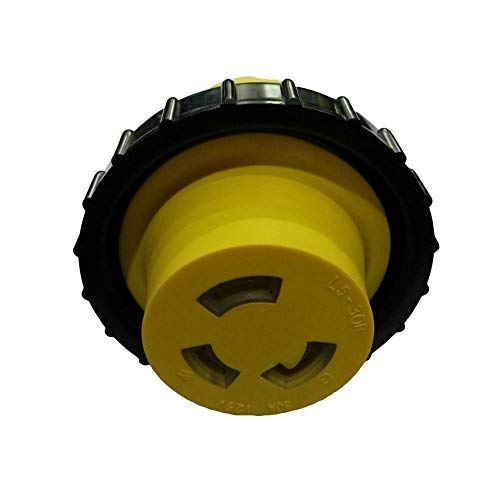 RV Adapter 30A TT-30P Male to Shore Power 30A L5-30R Female with Locking Ring