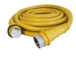 50A 125/250V Marine Shore Power Boat Cord 50' Yellow - 21515