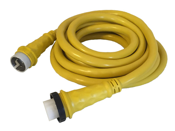 50A 125/250V Marine Shore Power Boat Cord 25' Yellow - 21512