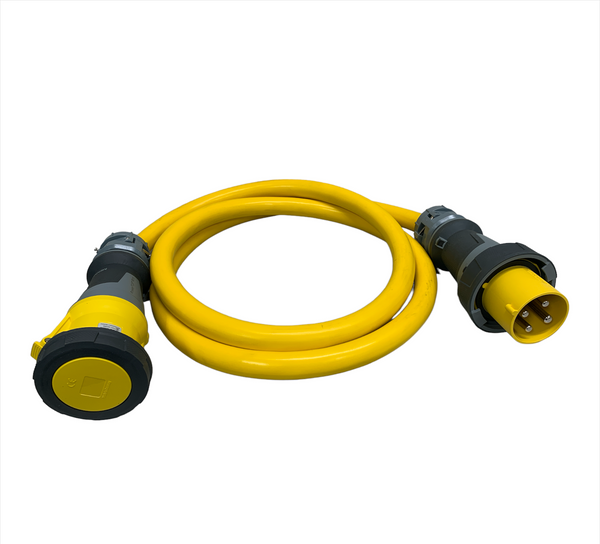 100A 125/250V Marine Shore Power Extension Cord, Yellow – Amp Up Marine &  RV Cords