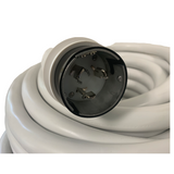 125/250 Volt 50 Amp Glendenning Cablemaster Replacement Shore Power Cable WHITE 75'